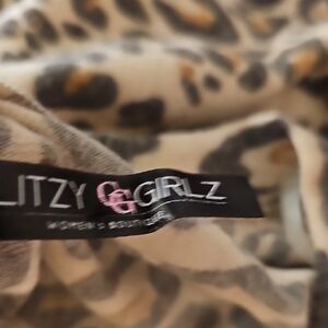 Glitzy Girlz Women's Leopard Print Sweater